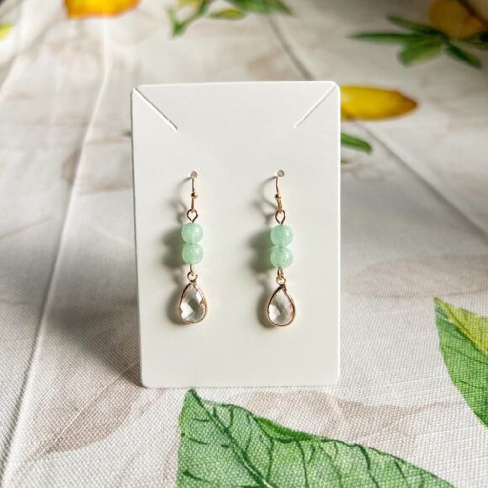 Genuine Chrysoprase Earrings, Quartz Earrings, Jade Earrings, Daily Wear, Casual